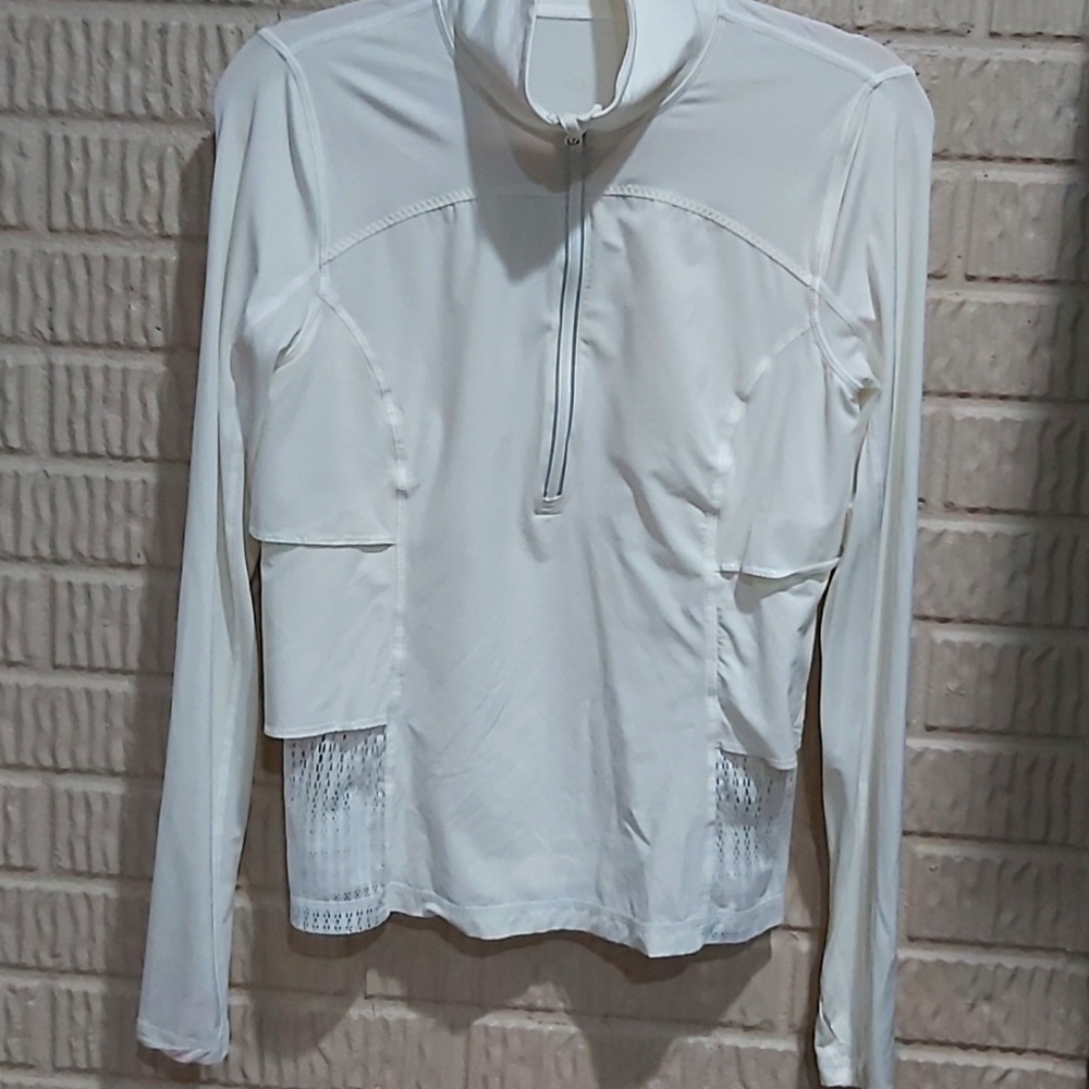 Lululemon nylon half zip jacket white M